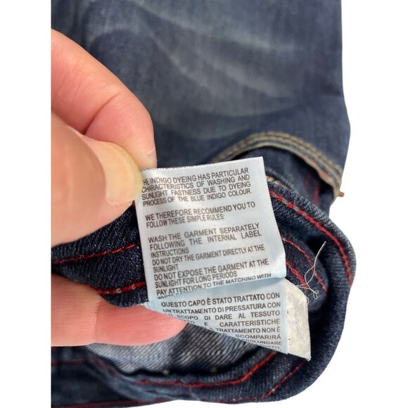 Diesel Cayre Womans Y2K Blue Wide Leg Stretch Jeans Size 28/32 SKU 9284 - Picture 8 of 13